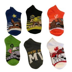 💲Paw Patrol Kids Boys 6 Pack No Show Socks